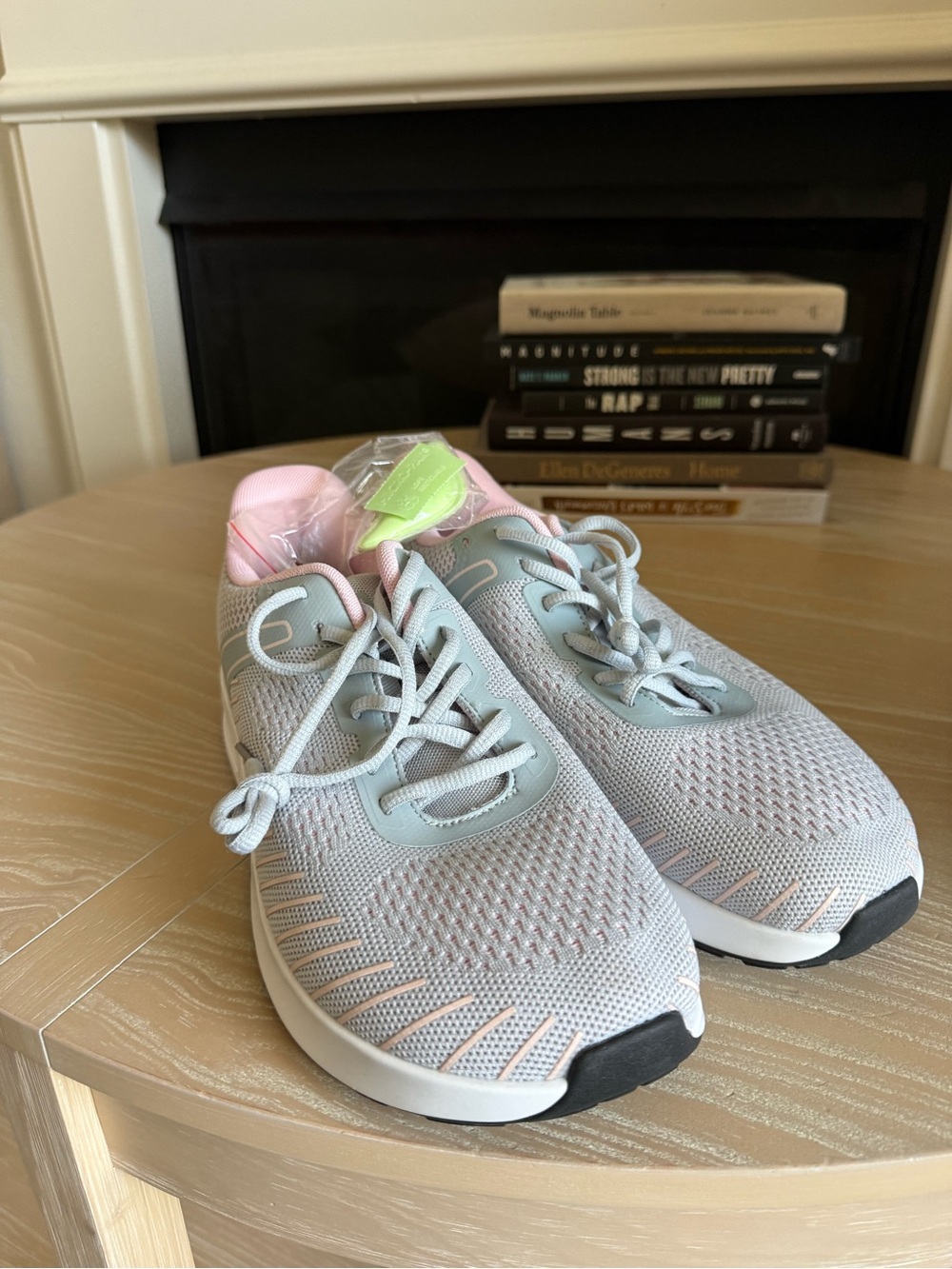 BNQ|Women’s Light Gray & Pink Athletic Sneakers,Orthotic slip on tennis shoe NEW - Picture 7 of 16